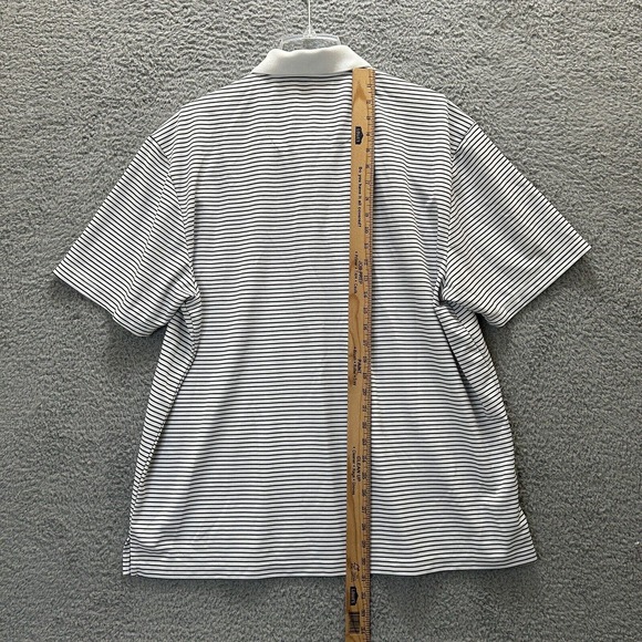 PGA Tour Shirt Mens XXL‎ Black White Striped Polo Golf Embroidered Logo Athletic - Picture 7 of 10